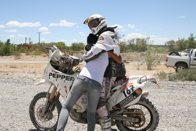 050 Dutch rider giving a lucky local a big hug IMG_8242.jpg